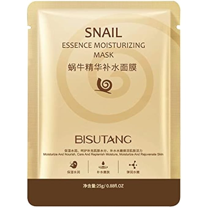 FACIAL MASK, 1PC SNAIL ESSENCE FACIAL SKIN-FRIENDLY NOURISHING TIGHTEN SKIN TENDER SMOOTH SKIN CARE PRODUCTS